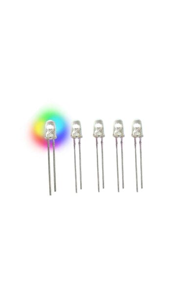 Fapatech 5mm Flaşör RGB Led (2 Bacaklı) - 5 adet