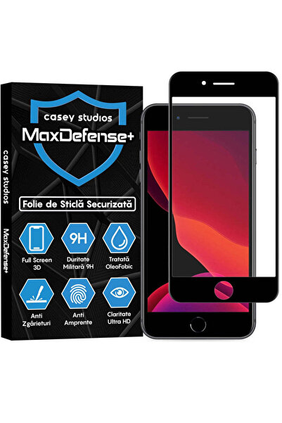 Casey Studios Folie iPhone 7 Plus/8 Plus, Full Cover, Ultra HD, Anti Zgarietu...