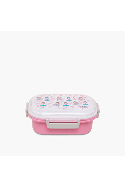 Riddle Dancing Girl Print Lunch Box with Clip Lock Closure