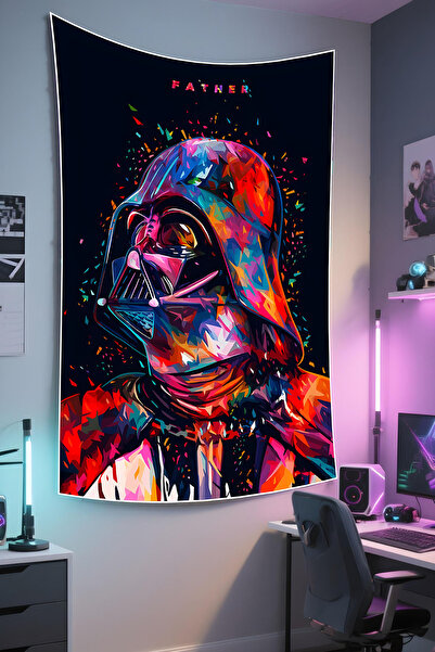 RUGRUMBA غطاء جدار حرب النجوم - تصميم مستوحى من الأفلام، قماش عالي الجودة، سج...