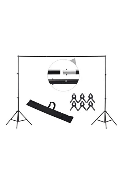 COOYA Adjustable Photography Studio Background Stand Support System Kit Black