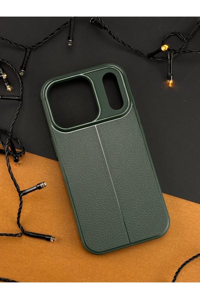 Enes Elektronik iPhone 17 Pro Compatible Leather-Look Simple and Stylish Desi...