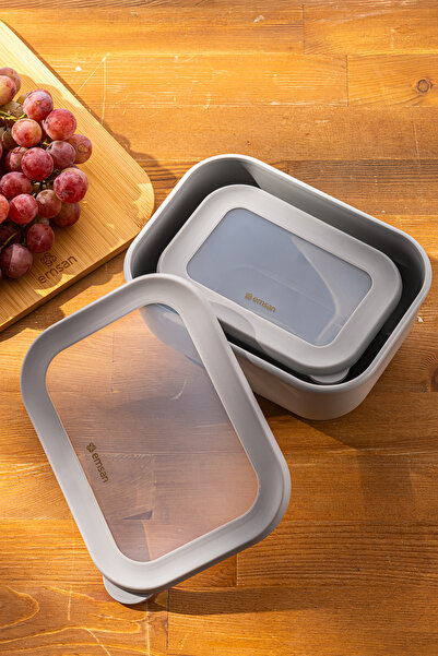 Emsan Lora 2-Piece Storage Container Gray