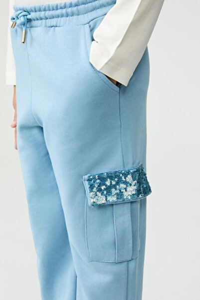 Tyess BG Store Kız Çocuk Mavi Eşofman Altı