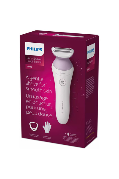 Philips Aparat de ras fara fir, umed si uscat Lady Shaver Seria 6000 BRL136/00, Wet&Dry, 40 λεπτά χρήσης