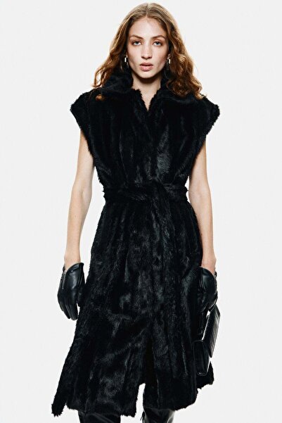 H&M سترة طويلة بحزام ربط