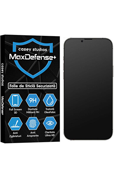 Casey Studios Folie Sticla Mata iPhone 13 Pro Max, Full Cover 3D, Ultra HD, A...