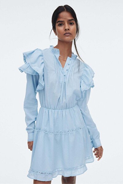 H&M Frill-trimmed cotton dress