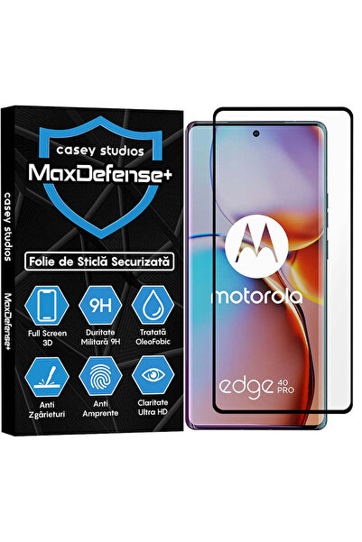 Casey Studios Folie Sticla Motorola Edge 40 Pro, Full Cover 3D, HD, Anti Zgar...