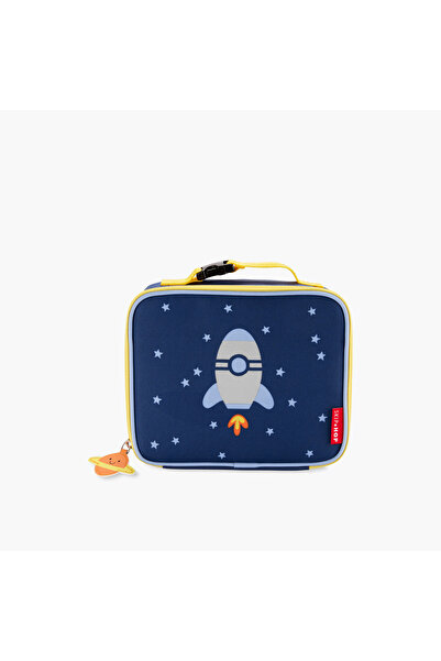 Skip Hop Spark Style Rocket Print Lunch Bag with Zip Closure