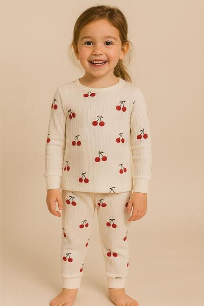 Katia&Bony Girl's Cherry Patterned Pajama Set
