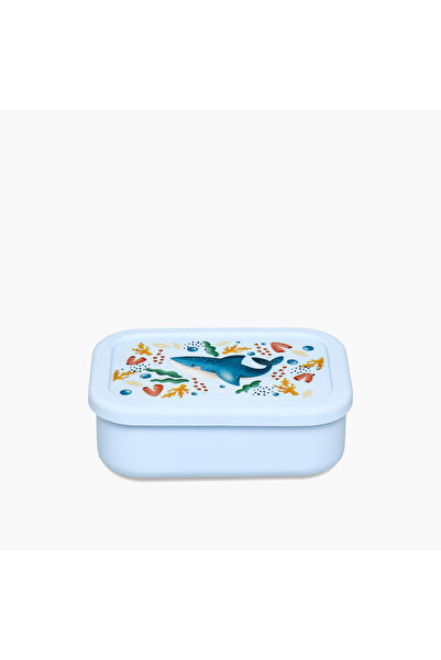 SASSI صندوق غداء بطبعة سمكة قرش بثلاث أقسام - 700 مل