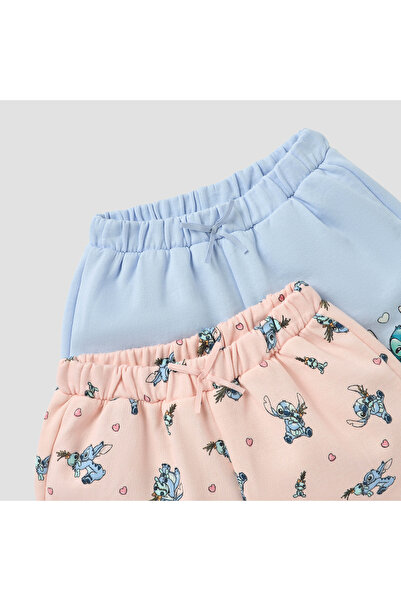 Disney Stitch Print Shorts with Drawstring Closure - Set of 2