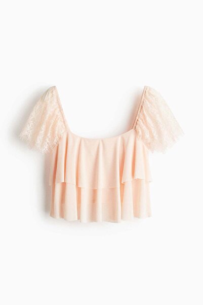 H&M Lace-sleeved top
