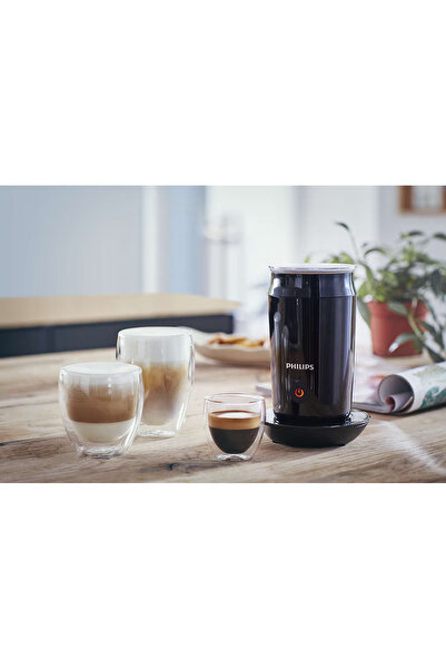 Philips Sistem de spumare a laptelui CA6500/63, Capacitate 120 ml, Prepara spuma rece si calda, Negr