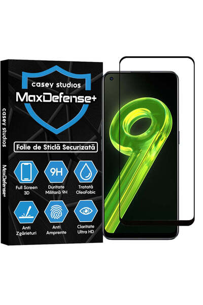 Casey Studios Folie Sticla Realme 9 4G/9 Pro Plus, Full Cover 3D, HD, Anti Zg...
