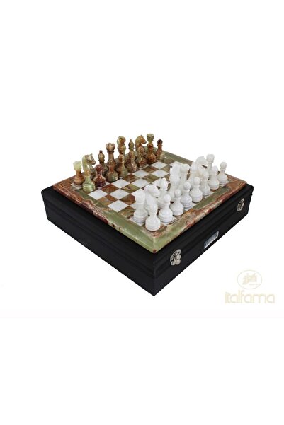 İTALFAMA Onix and Marble Chess Set 30x30 cm