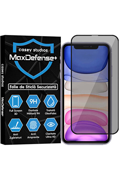 Casey Studios Folie Sticla Privacy iPhone 11 Pro, Full Cover 3D, Ultra HD, An...