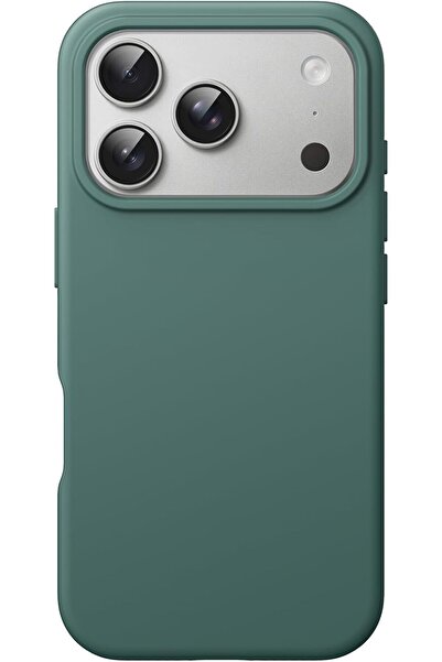 HYX غطاء سيليكون سائل لهاتف iPhone 17 Pro مقاس 6.3 بوصة (أخضر داكن)