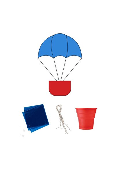 Fapatech Sürtünme Kuvveti Hava Direnci Paraşüt Fen Deney Seti - Paraşüt Deneyi Fen Bilimleri Stem Seti