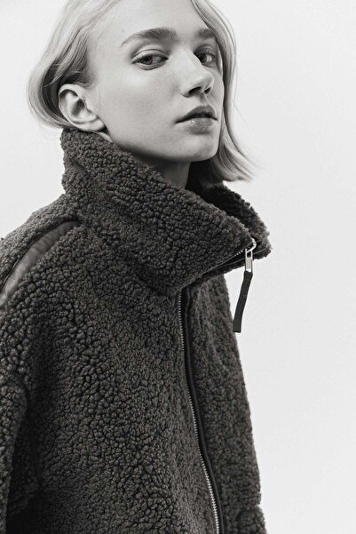 H&M Loose teddy jacket