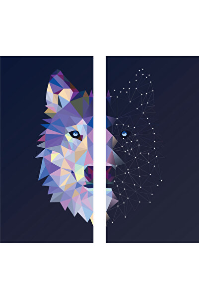 4Decor Set Pictură pe pânză - Lup - 100x100 cm