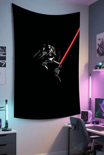 RUGRUMBA غطاء جدار حرب النجوم - تصميم مستوحى من الأفلام، قماش عالي الجودة، سج...