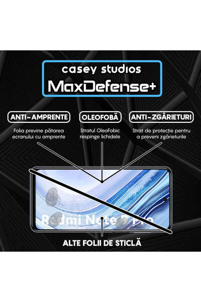 Casey Studios Film compatible with Xiaomi Redmi Note 9 Pro/9 Pro Max, Full Cover, HD, Anti Scratch, Anti Shock