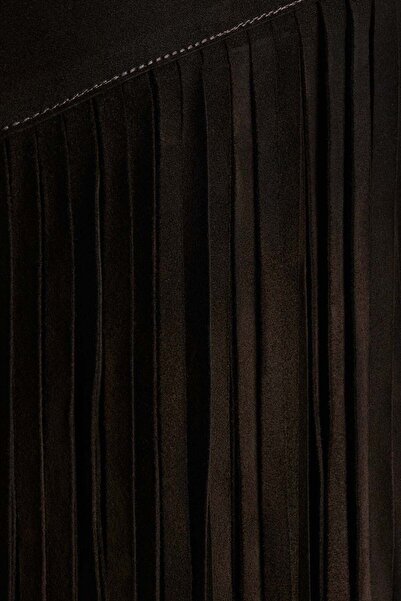 H&M Fringed suede skirt