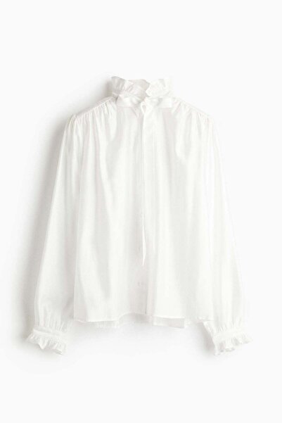 H&M Bow-collar blouse