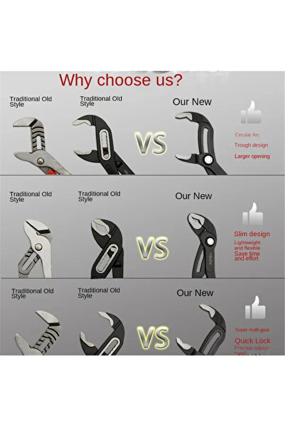 AyShop 18cm 19 Teeth Adjustable Universal Multifunctional Pipe Wrench