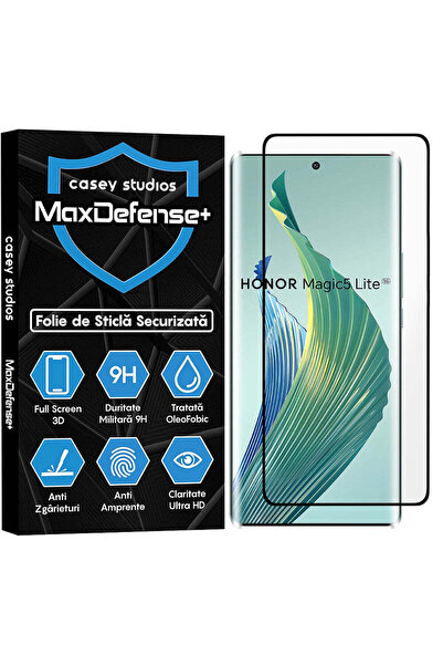 Casey Studios Folie Sticla Honor Magic5 Lite, Full Cover 3D, Ultra HD, Anti Z...