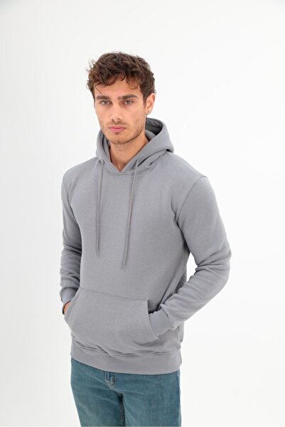 FRANCO RENZO Unisex Standard Cut 3 Thread Hooded Cotton Sweatshirt with Fleece Inside