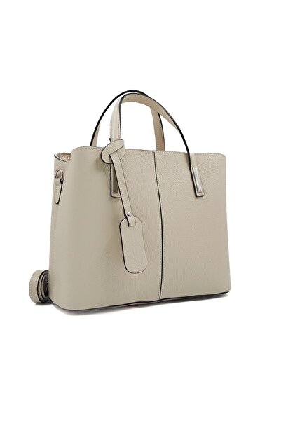 Posete Fagaras Emanuelle Leather Purse - Beige, Genuine Leather Office Bag, H...