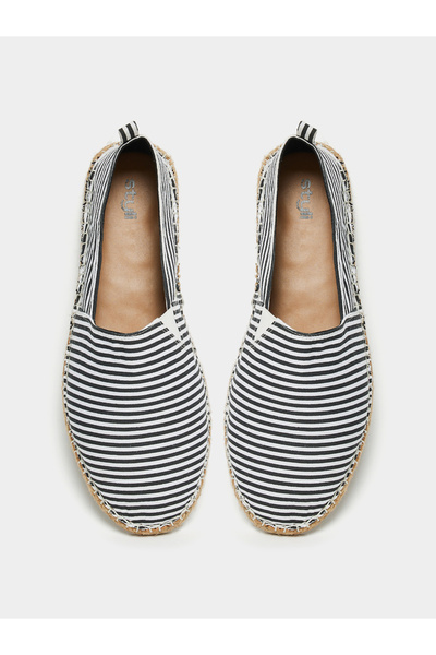 Styli Striped Canvas Espadrilles