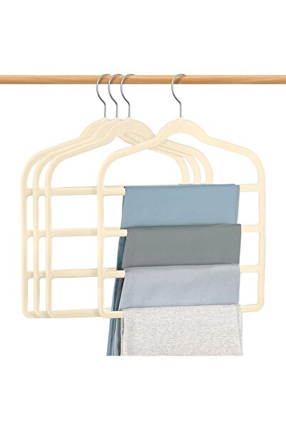 Red Dot Gift Red Dot velvet space-saving non-slip 4-layer pants hangers, 360°...