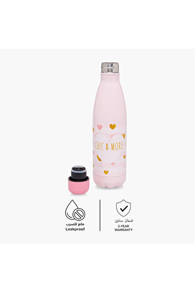 Juniors Printed Stainless Steel Water Bottle with Leakproof Lid – 500 ml