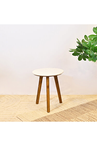 Crafted by Lifestyle Round Marble Accent Table