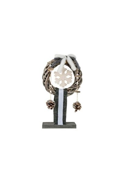 MELİNERA Christmas wooden decoration 12 LEDs, 37x22 cm