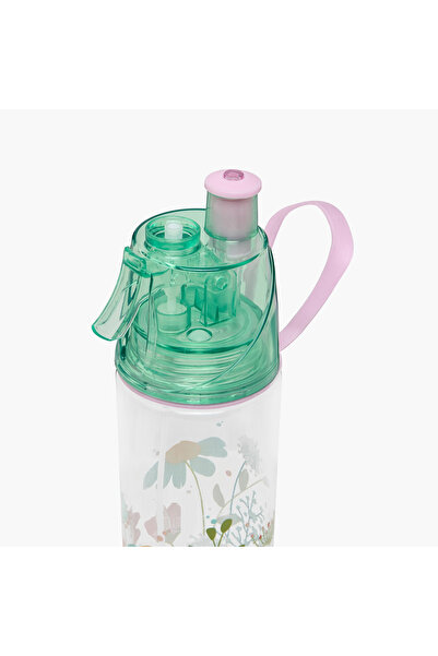 Juniors Floral Tritan Water Bottle with Water Mist Trigger – 580 ml