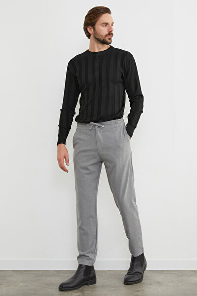 Fulla Moda Elastic Waist Lace-Up Fabric Pants