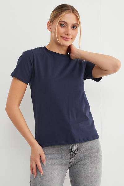 Fulla Moda Basic Crew Neck T-Shirt
