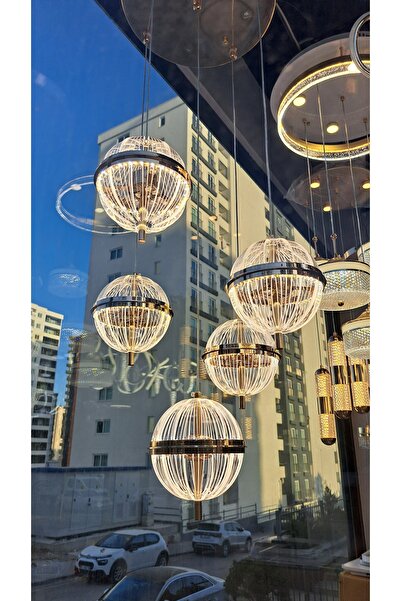 MAZEL AYDINLATMA Mazel Kumandalı Üç Renk Modern Led Sarkıt Avize