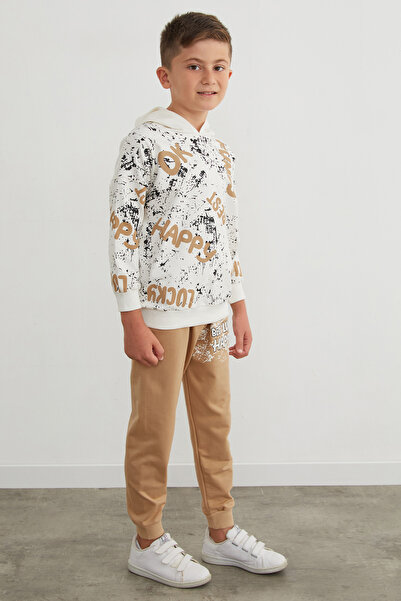 Fulla Moda Printed Hooded 2-Piece Boys' Tracksuit Set