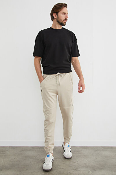 Fulla Moda Φούτερ Jogger με διπλή τσέπη και κορδόνι στη μέση