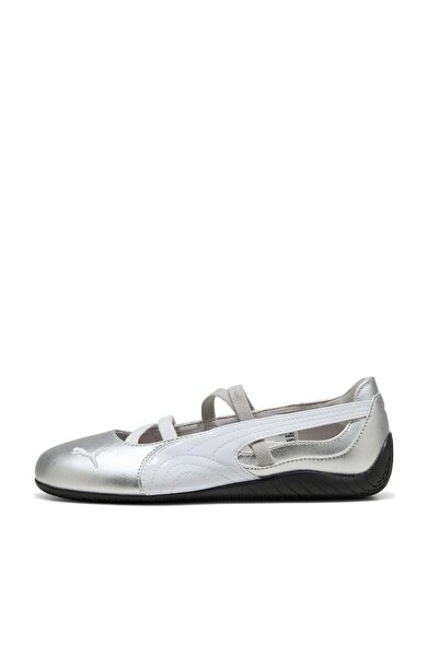 Puma Speedcat Ballet Flats for Women | Shiny Silver | Comfort Shoes