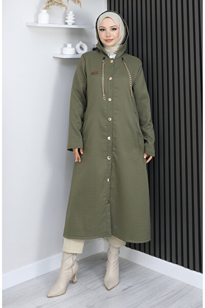 sefamerve Buttoned length chain detailed cap 0206-03 khaki