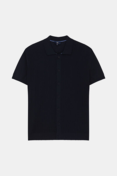 W Collection Dark Blue Short Sleeve Shirt