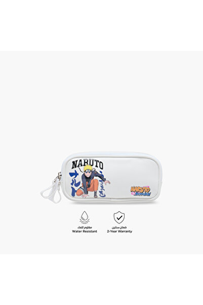 TV TOKYO Naruto Print Pencil Pouch with Zip Closure