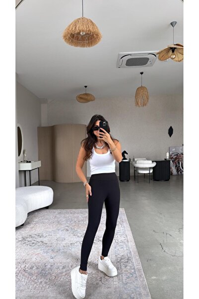 Buket Teke Black Ribbed Tights